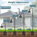 Gtongoko 92 Inch 2 Pack Bird Feeder Poles for Outdoors Heavy Duty, Shepherds Hooks for Outdoor, Hummingbird Feeder Stand, Adjustable Hanger for Plant, Lights, Lanterns Wedding Decor with 7 Prongs Base by GreenHaven Gardens