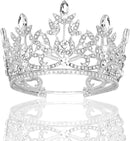 CAVETEE Mini Crown Cake Topper, Small Princess Tiara Crystal Crown Flower Bouquets Accessories for Cake Topper, Flower Arrangements and Decorations (silver) by TinyTreasures Baby Boutique