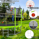 Upgraded 16FT 15FT 14FT 12FT 10FT 8FT Trampoline Outdoor with Basketball Hoop and Net, Capacity for 4-6 Kids and Adults by TinyTreasures Baby Boutique