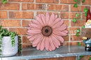 NAT & Jules Gerbera Daisy Flower Shaped Dimensional Indoor Outdoor 12 inch Cast Resin Decorative Garden Stepping Stone, Patio, Walkway Sculpture Yard Art, Pink by CozyNest Decor