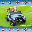 24V 2 Seater Ride On Truck with Remote Control 4WD Electric Car for Kids Ride On Car Battery Powered Ride On Toy Car with Music Player, LED Lights, Bluetooth, Rear Shock Absorber, Gray Blue by TinyTreasures Baby Boutique