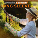 HANDLANDY Leather Gardening Gloves for Women, Thorn Proof Breathable Ladies Rose Pruning Garden Gauntlet Yard Gloves, Gift for Gardeners (Khaki, M) by GreenHaven Gardens