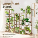 Bamworld Large Hanging Plant Stand Indoor Tall Plant Shelf Outdoor 14 Pots Large Plant Rack for Living Room Patio, Balcony and Garden by GreenHaven Gardens