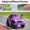 TOBBI 12V Kids Electric Ride On Car Toy, Children Battery Powered Truck to Drive, Motorized Vehicles for Toddlers 3-6 with with Off-Road Wheels/Suspension/Horn/LED Lights-Purple by TinyTreasures Baby Boutique
