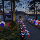 Upgraded 4th of July Decorations Solar Lights, 2 Packs 40LED Red White and Blue 4th of July Stake Lights, Outdoor Waterproof Memorial Day Decorations Patriotic Lights for Garden Yard Pathway Grave by GreenHaven Gardens
