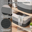 OIAHOMY Storage Basket, Woven Baskets for Storage, Cotton Rope Basket for toys,Towel Baskets for Bathroom - Pack of 3, Gradient Dark Gray by CozyNest Decor
