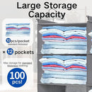 Dual-Row 6 Tier Shelf Hanging Closet Organizer and Storage, 12 Pockets Clothes Storage Shelves with 3 Sturdy Hooks for Clothing Organization, Dorm Room Essentials for Girls, Foldable, Grey by CozyNest Decor
