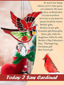 KY&BOSAM Cardinal Suncatcher Crystal Had Painted Glass Sun catchers Hangings for Windows Ornament with Pressed Real Flower and Heart Charm Birthday Gifts for Women Mom Mother's Day Christmas Mom Gifts by GreenHaven Gardens