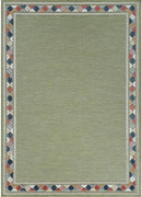 Beverly Rug Outdoor Rug 6x9 Modern Bordered Area Rugs for Indoor and Outdoor Patio Easy to Clean Non Shedding Living Room Porch Garden Washable Outside Carpet (6 x 9 Green) by CozyNest Decor