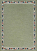 Beverly Rug Outdoor Rug 9x12 Modern Bordered Large Area Rugs for Indoor and Outdoor Patio Easy to Clean Non Shedding Living Room Porch Garden Washable Outside Carpet (9 x 12 Green) by CozyNest Decor