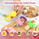WAJIAYON Baby Fruit Feeder/Food Feeder Pacifier (3 Pack)- Infant Teething Feeders | Silicone Teether Feeder Babies | Baby Feeding Essentials | Food Pacifier for Babies - Pink by TinyTreasures Baby Boutique
