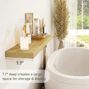 Fun Memories 36 x 8 Inch Floating Shelves for Wall, Farmhouse Bathroom Shelves Set of 2, Wood Wall Shelves 36 Inch Long, 36 x 8 x 1.4 Inch, Oak Color by CozyNest Decor