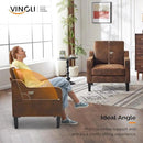 VINGLI Accent Chair for Living Room Chairs Rustic Reading Chair for Bedroom Scooped Arm Chair Mid Century Modern Accent Chairs Upholstered Comfy Chair for Apartment, Waiting Room by CozyNest Decor