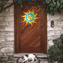 Large Metal Sun Wall Art Decor - 23.6 inches Outdoor Wall Decor,Sun Face Sculpture for Garden Farmhouse Yard Patio Fence Living Room Bedroom Gift Idea for Family Friends by CozyNest Decor