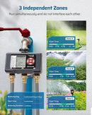 DEWENWILS Sprinkler Timer 3 Zone, Water Hose Garden Irrigation Timer with 4 Programmable Procedure and Low Battery Warning, Repeat Watering over Period, Faucet Controller with Rain Delay Mode for Lawn by GreenHaven Gardens