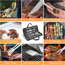 Anpro Grilling Accessories Grill Kit- Grill Set, Grilling Utensil Set, BBQ Accessories, BBQ Kit, BBQ Grill Tools, Grilling Gifts for Father's Day, Smoker, Camping, Kitchen,21 PCS-Standard Silver by GreenHaven Gardens