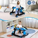 BABY JOY 4-in-1 Baby Walker, Foldable Activity Walker with Adjustable Height & Speed, Music, Lights, Anti-Rollover, Toddler Push Walker, Baby Walker with Wheels for Boys Girls 6-18 Months (Blue) by TinyTreasures Baby Boutique