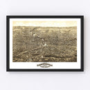Vintage Map of Rochester, New York 1880