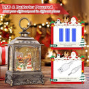 Christmas Snow Globes,Christmas Decorations for Home,with 6 Hour Timer,Musical Snow Globe,Battery Or USB Powered,Christmas Lantern,Christmas Festival Decor, Reindeer Vehicle