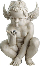 Design Toscano EU4360 Life's Mysteries Cherub Garden Statue, 15 Inch, Antique Stone by GreenHaven Gardens