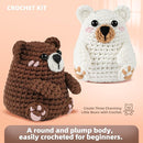 MOREJMTT Crochet Kit for Beginners, Learn to Crochet, Include Easy Knitting Soft Yarn, Step-by-Step Video Tutorial, Hook, Holiday Birthday Gift for Adults and Kids(Polar & Brown Bears) by TinyTreasures Baby Boutique