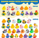 JOYIN 120 Pcs Rubber Ducks, Random Assortment Ducks Bulk with Mesh Carry Bag, Mini Rubber Duckies for Baby Bath Toys, Kids Toddler Summer Pool Toys Birthday Gifts Party Favors by TinyTreasures Baby Boutique