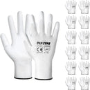 Safety Work Gloves PU Coated-12 Pairs,White Seamless Knit Glove with Polyurethane Coated Smooth Grip on Palm & Fingers, for Men and Women, Ideal for General Duty Work (XX-Large) by GreenHaven Gardens