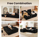 ovios 105” Modular Sectional Sofa with Thicken Seat Cushion, Cloud Couch with Deep Seat, Modern L-Shape Sofas Couches with Chaise,Upholstered Couches for Living Room Bedroom,Black by CozyNest Decor