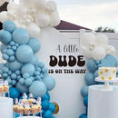 A Little Dude is On The Way Decal - Baby Shower Party Decorations, Gender Reveal Party Supplies, Balloon Arch Background Wall Decor, Party Photo Props Dude Sign Wall Decal (Dude Decal) by TinyTreasures Baby Boutique