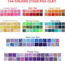 Redtwo 23200 Pcs Clay Beads Bracelet Making Kit 144 Colors 7 Boxes Flat Polymer Heishi Beads Set for Friendship Jewelry Making with Pendant Charms Crafts Gifts for Girls Ages 6-12 Kids Adults by TinyTreasures Baby Boutique