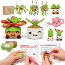 Mewaii Crochet Kit for Beginners,9PCS Crocheting Plant Kit with Step-by-Step Video Tutorial,DIY Easy Knitting Kit with 40% Extra Peasy Yarn for Adults & Kids by TinyTreasures Baby Boutique