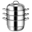 3 Tier Stainless Steel Cookware Pot Saucepot Steamer by LJGDeals