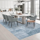 Area Rugs 6x9 Living Room: Washable Rug Modern Abstract Large Rugs Soft Non Slip Neutral Rug Stain Resistant Indoor Carpet for Bedroom Kitchen Dining Room Table Nursery Home Office Rugs(Blue,6'x9') by TinyTreasures Baby Boutique