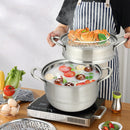 3 Tier Stainless Steel Cookware Pot Saucepot Steamer by LJGDeals
