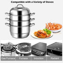 3 Tier Stainless Steel Cookware Pot Saucepot Steamer by LJGDeals