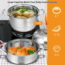 3 Tier Stainless Steel Cookware Pot Saucepot Steamer by LJGDeals