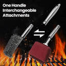 Stainless Steel Grill Brush Cleaning Kit, Grilling Accessories, Interchangeable BBQ Brush & Griddle Scraper with Fire-Resistant Cleaning Sponge, Dishwasher Safe Grill Cleaner, BBQ Accessories by GreenHaven Gardens