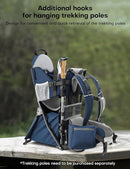 besrey Baby Backpack Carrier, Toddler Hiking Backpack with Safety 3-Height Seat, Adjustable Straps&Waist Belt, Foldable Frame Lightweight Large Capacity Child Carrier for Hiking (Blue/Grey) by TinyTreasures Baby Boutique