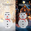 Christmas Decorations Snowman Solar Lantern - Snowman Solar Hanging Lantern Outdoor Waterproof , Metal Standing Solar Powered LED Lantern Decorative Lights for Outside Garden Yard Porch - White by GreenHaven Gardens