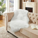 AMTOVO Faux Fur Rug, White Area Rug, Fluffy Sheepskin Rug, Fuzzy Ultra Soft 2 x 4 ft Shag Rugs for Bedroom Sofa Throw Cushion Room Decor, Sheepskin by CozyNest Decor