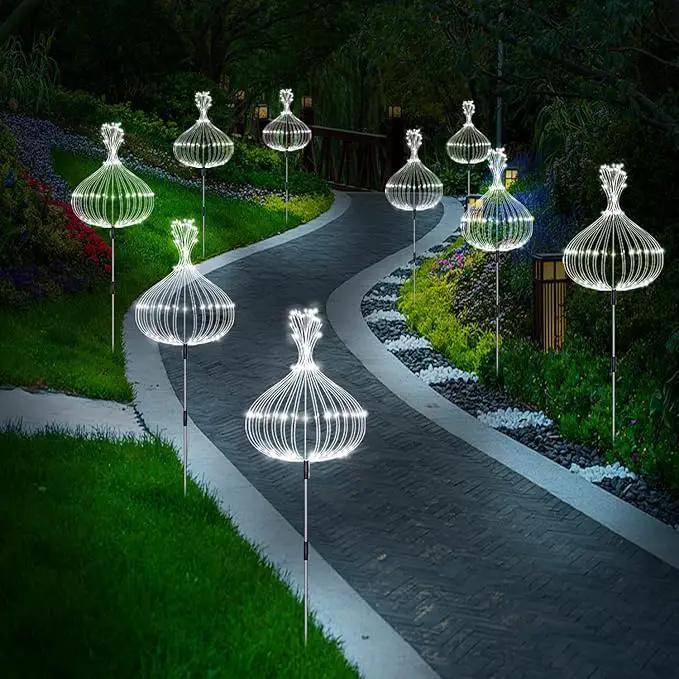 8 Pack Outdoor Solar Garden Lights, Firework Lights Solar Powered 8 Modes, Solar Landscape Lamp Outside Decor with Remote Control,120 LED Waterproof DIY String Lights for Yard Pathway Decoration, photo 6 of 6