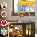 Baby Stroller Arch Toy with Relaxing Music & Lights - Adjustable Activity Arch & Play Accessories - Baby Bouncer Toy Bar, Carseat, Crib, Stroller Hanging Toys for Infants 0 Months Old & Up by TinyTreasures Baby Boutique