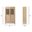 Arden - 2 Door Bookcase Storage Cabinet - Natural by HouseOfZazla