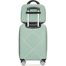 2Piece Luggage Sets ABS Lightweight Suitcase, Spinner Wheels, (20/14) OLIVE GREEN