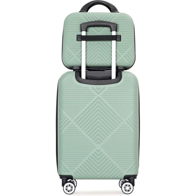 2Piece Luggage Sets ABS Lightweight Suitcase, Spinner Wheels, (20/14) OLIVE GREEN