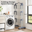 Kitstorack Clothes Drying Rack - Foldable Movable Clothes Rack Drying 30.0" W to 59.0" W Extensible Drying Rack Clothing Oversized 4-Tier Stainless Steel Large Clothes Rack Drying Indoor and Outdoor by TinyTreasures Baby Boutique