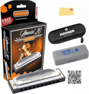 Hohner Special 20 Harmonica - Key of E Bundle with Case, Pouch, Online Manual, and Austin Bazaar Polishing Cloth by TinyTreasures Baby Boutique