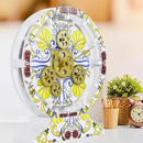 The Gears Clock Wall Clock Italy Collection with Moving Gears (Positano, 10 inch Round) by CozyNest Decor