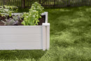 Vita Classic 4 Foot x 4 Foot x 11 inch White Vinyl Raised Modular Garden Bed, White, PVC, BPA and Pthalate Free, VT17108 by GreenHaven Gardens