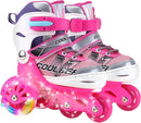 Sowume Adjustable Roller Skates for Girls and Women, All 8 Wheels of Girl's Skates Shine, Safe and Fun Illuminating for Kids by TinyTreasures Baby Boutique